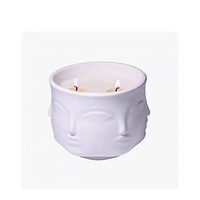 Lilin Aroma 3D Embossed Wajah Manusia, Lilin Kedelai Alami Beraroma Kelapa, Wadah Lilin Keramik, Spa di Rumah, Relaksasi