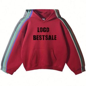 Wholesale High Quality Plain Hoodies Custom Logo <b>18</b> Color Fleece Lined Heavyweight Men's Essentials Hoodies Custom - Product Image 1