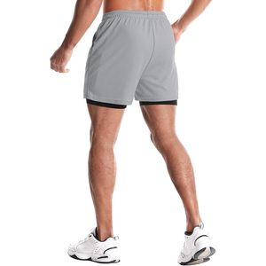 FOXA Short de sport pour homme avec doublure 5,7 pouces, léger, en maille, pour la course à pied, séchage rapide, respirant, avec poches - Product Image 2