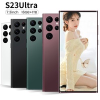 Teléfono Celular S23 Ultra de Alta Calidad al por Mayor, Pantalla HD de 7.3 Pulgadas, Desbloqueado, Original, 16 GB, 1 TB, LTE