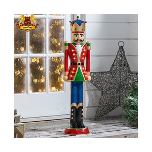 Bán Buôn Tùy Chỉnh Hiện Đại Sợi Thủy Tinh Giáng Sinh Hàng Thủ Công Nhựa Resin Giáng Sinh Nutcrackers Lính Bức Tượng Điêu Khắc Để Bán - Product Image 1