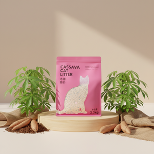Hochklumpende Tapioka-Katzenstreu Geruchsfrei Biologisch Abbaubar für Kätzchen Staubfrei Umweltfreundlich Nicht-Klebend - Product Image 2
