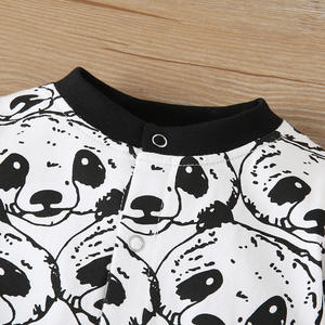 Vêtements unisexes pour bébés en gros, pyjamas pour enfants de style panda de dessin animé chinois avec ouverture à l'arrière - Product Image 4