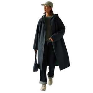 Manteau d'hiver à capuche en laine pour homme, fermeture éclair et boutons, long, vente en gros, offre spéciale - Product Image 1
