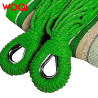 Hamac double en coton portable WOQI, installation facile, longue durée de vie, offre un confort optimal