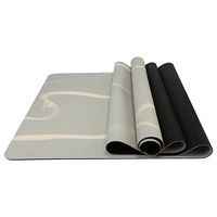 Tapis de yoga ZENJOY en caoutchouc naturel PU gris, antidérapant, durable et de haute qualité, en stock direct usine