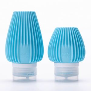 Juego de 4 Botellas de Viaje de Silicona, a Prueba de Fugas, Aprobadas por la TSA, Recipientes Reutilizables para Artículos de Aseo, Champú, con Logotipo Personalizado, Venta al Por Mayor - Product Image 1
