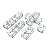 Vente en gros usine DIY Base transparente en PC pour clé de clavier mécanique lumineuse LED, porte-clés, fidget clickers, porte-clés keycap