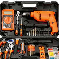 Kit d'accessoires pour perceuse électrique domestique, tournevis à chocs, boîte à outils, clé à molette réglable, compatible OEM, en acier au carbone