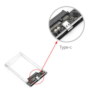 ShuoLe Transparent <b>External</b> <b>Hard</b> <b>Drive</b> Enclosure USB3.0 Type C 3.1 Dual Interface For HDD <b>SSD</b> - Product Image 3