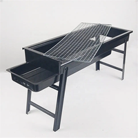 Barbecue pliable en acier inoxydable de type charbon de bois, gril à charbon chaudement recommandé