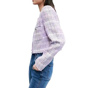 2023 nuovi <span class=keywords><strong>prodotti</strong></span> elegante giacca in Tweed da donna in tessuto monopetto con fragranza funzionale primaverile autunnale - Product Image 1