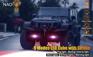 Luz de Trabajo LED NAO de 3 Pulgadas, 12V 24V, IP68 Impermeable, 120W Súper Brillante, Todoterreno <span class=keywords><strong>4X4</strong></span>, Land Cruiser, SUV, Camioneta, ATV, Barra - Product Image 2