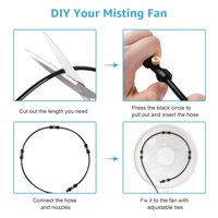 Système de refroidissement par brumisation A62 avec anneau de ventilateur pour usage extérieur, kit de brumisation et d'irrigation pour serre