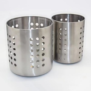 Stainless Steel <b>Chopstick</b> <b>Holder</b> Round Lattice Type Multipurpose Draining Rack For Kitchen Cutlery Storage Quick Dry Modern - Product Image 5