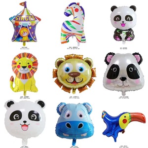 Vendita all'ingrosso di nuovi palloncini in pellicola di alluminio a forma di testa di animale per decorazioni scolastiche, palloncini a forma di animale dei cartoni animati per il primo <span class=keywords><strong>compleanno</strong></span> del bambino - Product Image 1