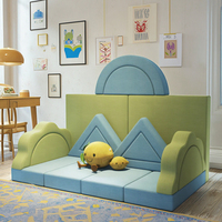 Canapé de jeu modulaire sectionnel pour enfants avec canapé en mousse compressée pour enfants pour le salon, la chambre à coucher et la salle de jeux