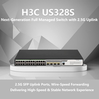 Switch Gigabit PoE+ Serie H3C US300S con Puertos PoE+ + 4xSFP, Soporte VLAN, QoS, SNMP, 432Gbps, en Stock para Oficinas