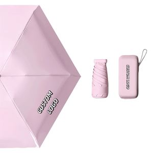 Paraguas Plegable Mini UV de Doble Capa con Diseño Especial y Colorido, con Funda para Sol y Lluvia - Product Image 1