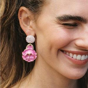 Kaimei 2027, Nuevos Pendientes de Moda Retro con Flores 3D, Pendientes de Flores <span class=keywords><strong>Multicapa</strong></span> para Mujer, Pendientes de Flores Esmaltados Simples y Lujosos para Mujer - Product Image 1