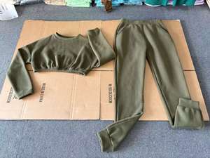 Veste à capuche et pantalon de survêtement en coton polaire épais personnalisés par OEM Jogger Tracksuit 2 Ensemble de deux pièces Vêtements d'hiver pour femmes - Product Image 5