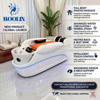 Moolin Meilleures Ventes Fauteuil de Massage Capillaire Confortable pour Spa de Tête, avec Massage Automatique, Style Thaïlandais et Japonais, pour Salon de Coiffure et Spa, avec LED