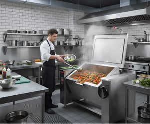 Marmite de cuisson électrique commerciale inclinable 80L 100L 150L 200L pour cuisine centralisée - Product Image 3