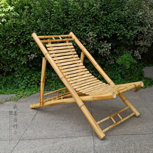 Bamboo <b>Recliner</b> <b>Chair</b> 60x32x110cm <b>Folding</b> Tilting Outdoor Beach <b>Chair</b> Handmade <b>Garden</b> Furniture - Product Image 3