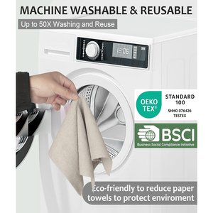 MSJ Sợi Nhỏ Xé Khăn Cuộn Tùy Chỉnh 50/75/100 Gói Có Thể Giặt Làm Sạch Xe Nhà Bếp 30x30Cm Microfibre Vải Cuộn - Product Image 5