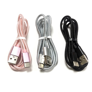 <span class=keywords><strong>C</strong></span>âble de charge <span class=keywords><strong>USB</strong></span> Type <span class=keywords><strong>C</strong></span> tressé en nylon et aluminium 1m 2m 3m V8, <span class=keywords><strong>c</strong></span>âble de données 2.4A pour téléphones et tablettes Android Galaxy - Product Image 3