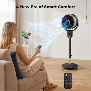 Ventilateur de circulation d'air électrique 9000 mAh, ventilateur sur pied avec veilleuse, oscillant, silencieux, pour usage domestique et bureau - Product Image 3