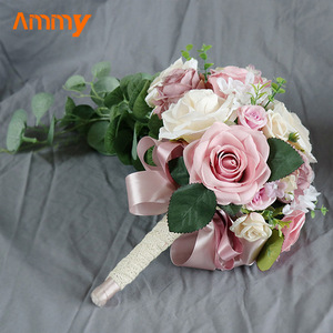 Ammy ใหม่มาถึงผู้ผลิตจุดจำลองเจ้าสาวถือดอกไม้แต่งงานตะวันตกหยดน้ำน้ำตกถือดอกไม้งานแต่งงาน - Product Image 3
