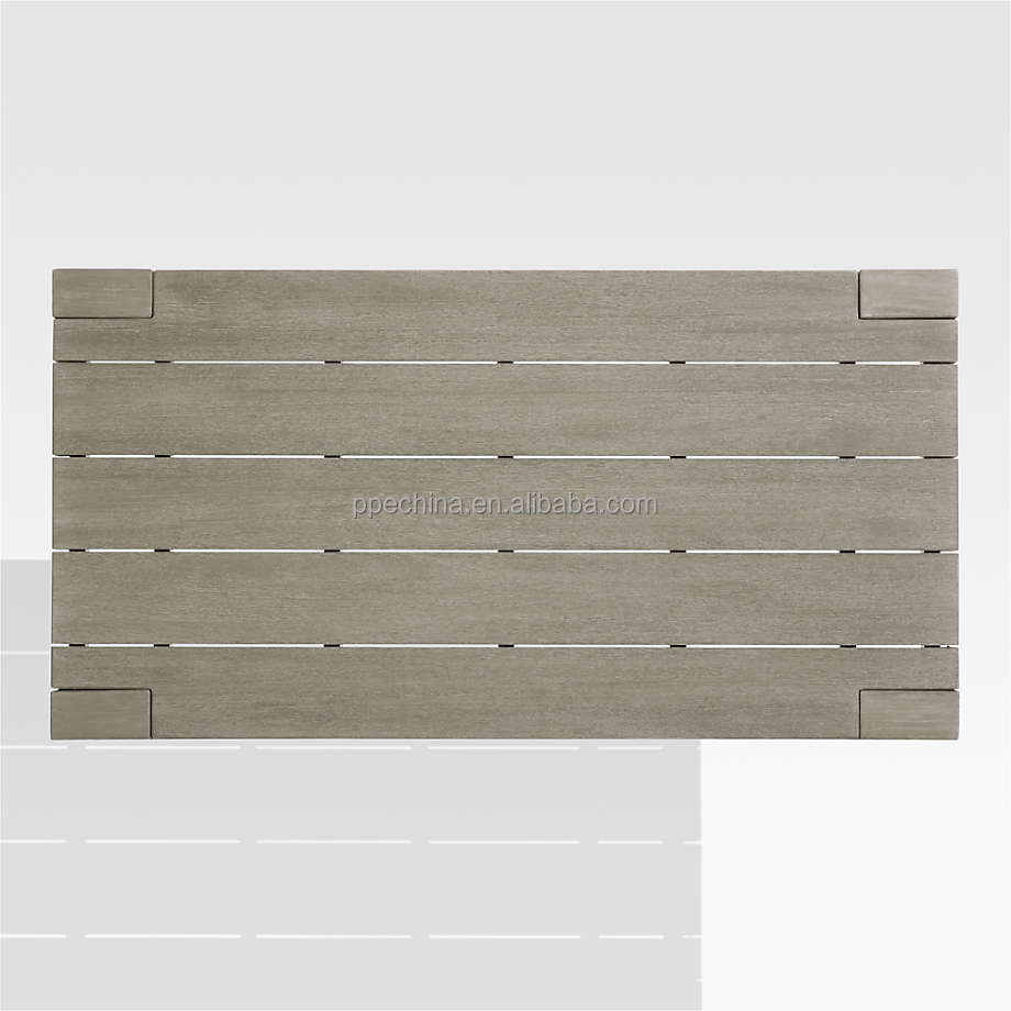 Wholesale Modern Weatherproof Table Simple Terrace Outdoor Furniture Coffee Table With Teak Frame