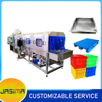 Automatische Plastic Eierlade Wasmachine Nieuwe Fruitgroente Machine Kippenkrat Groentemand Pallet Wasbak Kratmachine