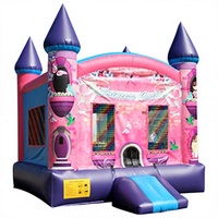 Château gonflable sur le thème de la princesse 17x13x15 pieds, structure de saut gonflable commerciale pour filles, idéale pour la location lors de fêtes d'anniversaire
