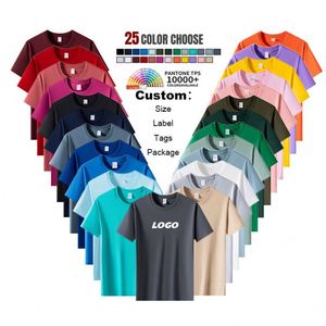 Camisetas con Logotipo Personalizado, Impresión Gráfica Multicolor, Unisex, 100% Algodón, Cuello Redondo, Estilo Urbano, Tallas Grandes, Camiseta para Hombre - Product Image 1