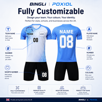 Amerikanische Maßgeschneiderte Fußball-Teamkleidung Feuchtigkeitsableitendes Fußballtrikot und -shorts für Teamtraining und Schulklubs Schnelltrocknend