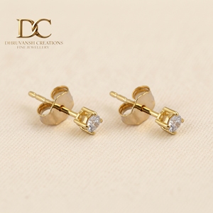 Pendientes de Diamantes Cultivados en Laboratorio con Certificado IGI, Oro Amarillo Sólido de 14 Quilates, Corte Brillante Redondo, Joyería Elegante para Mujer - Product Image 5