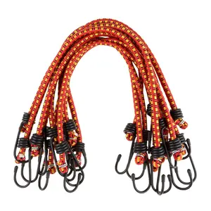 Hongyu Factory Custom 8mm Luggage Rope Bicycle Elastic Rope Strap With Metal Hook