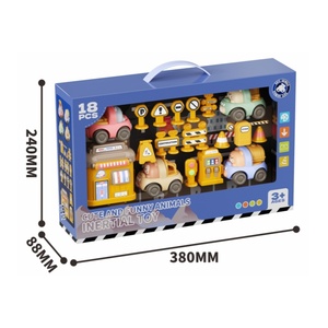 Mini đẩy và đi xe đồ chơi 18PCS phim hoạt hình động vật quán tính ma sát xe tải thiết lập cho trẻ em - Product Image 4