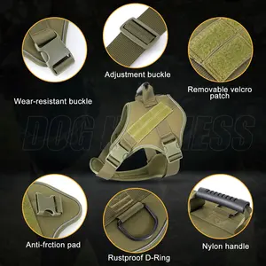 Harnais tactique de luxe Offre Spéciale pour <span class=keywords><strong>chien</strong></span> gilet Logo personnalisé équipement d'entraînement réglable réfléchissant harnais pour grands chiens - Product Image 5