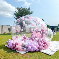 Tente bulle gonflable occultante de luxe pour hôtel, jardin extérieur, dôme igloo transparent avec ballon, 10 pieds