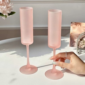 Copas de champán rosado Alibaba de tallo largo, esmeriladas, reutilizables, para brindis, bodas, fiestas, bar, 100-200 ml - Product Image 1