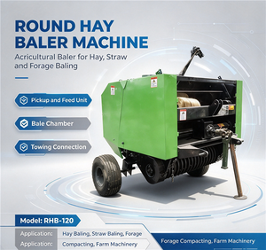 Presse à balles rondes automatique pour foin et paille, montée sur tracteur, pour ensilage d'alfalfa - Product Image 5