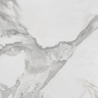 Dalle en pierre frittée élégante Victoria 1600x3200x6mm, aspect marbre blanc de luxe, pour mur TV d'hôtel et de villa