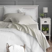 Ensemble de draps plats de luxe en coton biologique certifié GOTS de haute qualité, 100% coton biologique, 400 fils, tissage satiné, 4 pièces