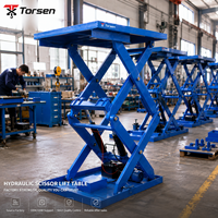 Table élévatrice à ciseaux hydraulique robuste de 4000 kg, plateforme de chargement industrielle fixe pour le transfert de matériaux en usine de machines
