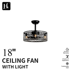 Best-selling 6-blade <b>ceiling</b> <b>fan</b> light, LED pendant <b>fan</b> light, <b>remote</b>-controlled, wall-mounted, iron, new 18-inch model - Product Image 2