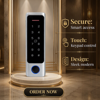 Teclado de Control de Acceso Impermeable para Exteriores, Lector Independiente de Huellas Dactilares, Contraseña y Tarjeta RFID con Timbre para Entrada de Edificios