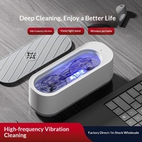 Nettoyeur multifonctionnel à vapeur vibrante pour lentilles de contact, bijoux, huiles domestiques et lunettes, en matériau PP